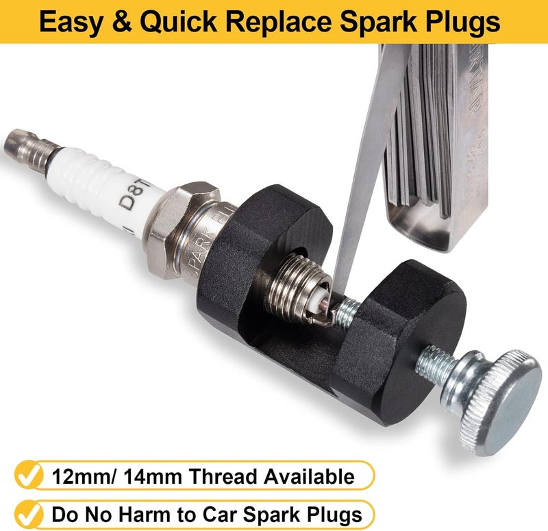 Toolwiz Spark Plug Gap Tool 2pcs, High Precise Gapping Tool Adjustment Kit for 12mm 14mm Thread Spark Plug - Image 2